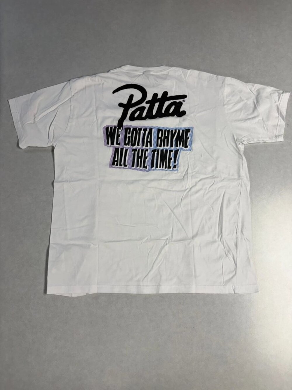 Patta Mens We Gotta Rhyme Graphic Tee T-Shirt White Size XXL - Picture 3 of 3